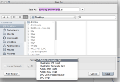 Save AI File normally