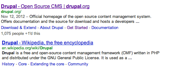 Drupal Google Search No Sitelinks