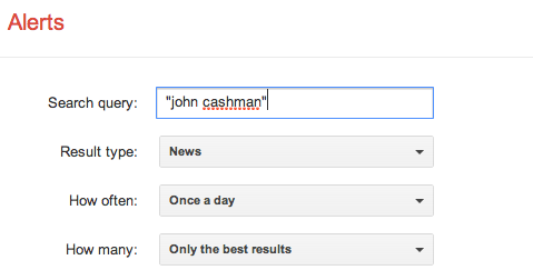 "John Cashman" Google Search