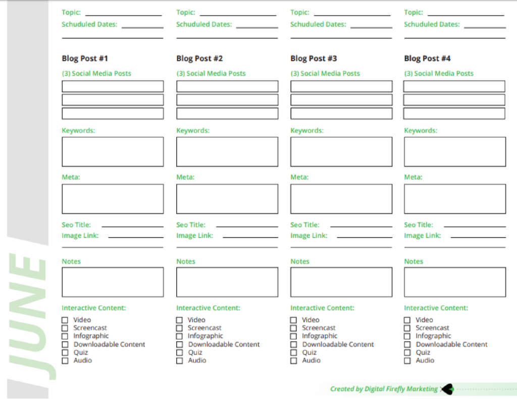 Printable Marketing Plan Template